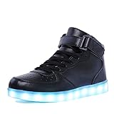 EQUICK Light up Shoes 11 Colors Flashing LED High Top sneaker Kids Women Men Christmas Gifts