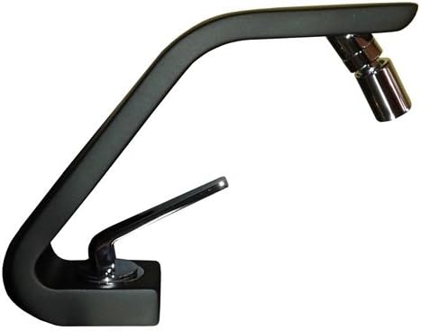 Wolo Series Designer Bidet Mixer Tap in Exclusive Colour Combination Matt Black and Chrome Complete with Pop-Up Drain Valve and Flexible Connection Hoses