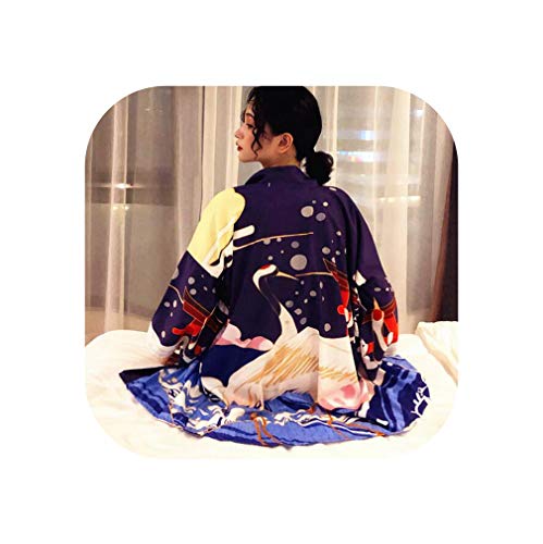 Kimonos Woman Japanese Kimono Cardigan Cosplay Shirt Blouse for Women Japanese Yukata Beach Kimono,Stylea,One Size