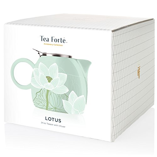 Tea Forte PUGG 24oz Ceramic Teapot with Tea Infuser, Loose Leaf Tea