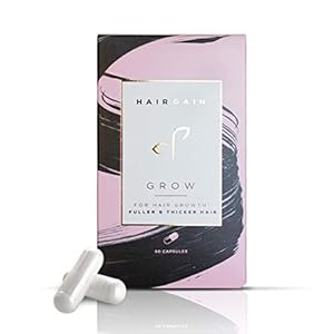 Grow by Hair Gain 1 Month supply 60 Capsules Fuller Thicker Hair in one month