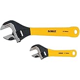 Dewalt DWHT75497 2 Pc. Dip Grip Adjustable Wrench, Yellow