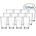 Chef's Star Clear Beer Pint Glasses Pub Drinking Glasses Cocktails Water Juices and Other Beverages 16oz Set of 12