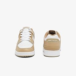 Lacoste Mens Court Cage Sneaker, LT BRW/WHT, 11.5