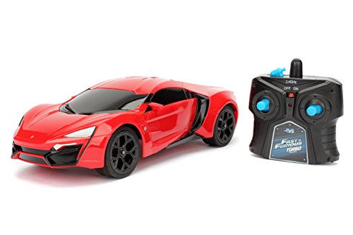 Jada Toys Fast & Furious Lykan Hypersport- Ready to Run RC/Radio Control Toy Vehicle Car, Red, 1: 16 Scale