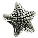 Queenberry Sterling Silver Ocean Starfish Focal Bead Charm For European Charm Bracelets
