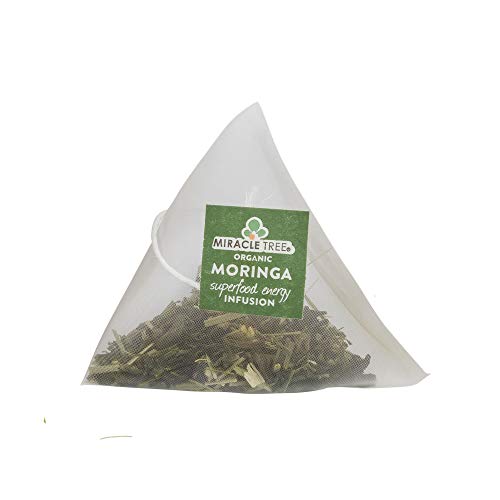 Miracle Tree's Energizing Moringa Infusion - Green Tea, Ginger & Lemon | Super Caffeinated Blend | Healthy Coffee Alternative, Perfect for Focus | Organic Certified & Non-GMO | 16 Pyramid Sachets - Thumbnail 6