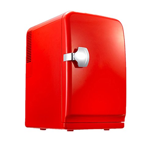 Click Here to See More Images YI HOME- Mini Refrigerator Car Home Cooling Heating Dual-Use Freezer Dormitory Cosmetics Cold 15L High Capacity,Red