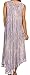 Sakkas 14801 - Kara Long Draped Sleeveless Marbled Caftan Dress / Cover Up - Lilac - OS