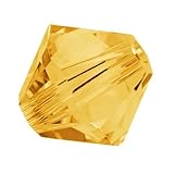 Swarovski Crystal, #5328 Bicone Beads 4mm, 24 Pieces, Sunflower