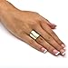 14k Yellow Gold-Plated Hammered-Style Cigar Band Ring