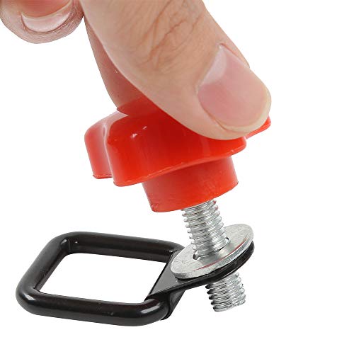 CheroCar Hard Top Quick Removal Fastener Thumb Roof Screws Bolts Tie Down Anchor With Nut Kit for Jeep Wrangler Parts Sports Sahara Rubicon X & Unlimited YJ TJ LJ JK JL 2/4Door 1987-2020 (Red 8PACK) - Thumbnail 6