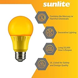 Sunlite 40472 LED A19 Colored Light Bulb, 3 Watts