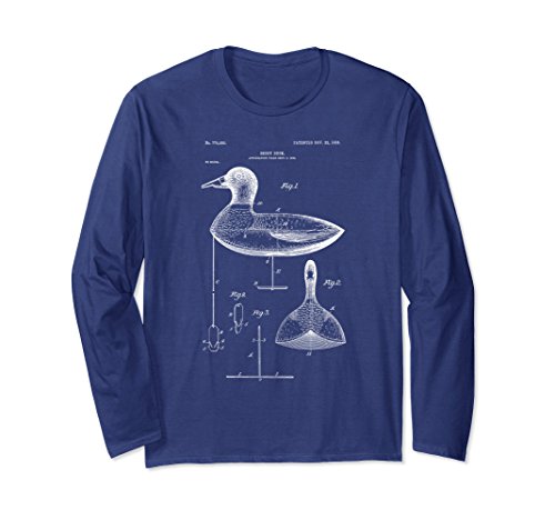 Unisex vintage duck hunting decoy long sleeve shirt - wood mallar…