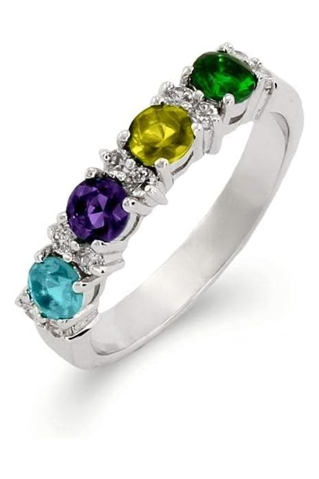 Stone Simulated Birthstone Rings 