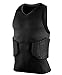 Zicac Men's Sports Shock Rash Guard Compression Padded Protective Shirt Soccer Basketball Training Vest (Black, M(Asia Tag L))