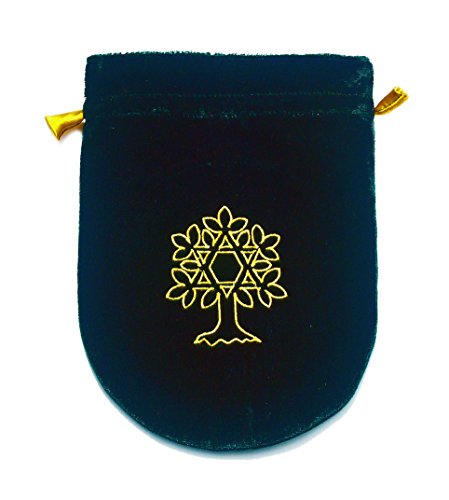 Green Velvet Tree of Life Tarot / Rune Bag