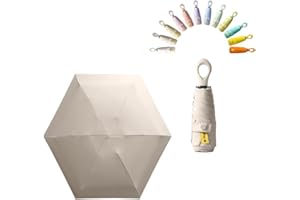 MILIYADEXIN Mini Sun Travel Umbrella Ring handle Coating Layer Fabric Compact Folding Purse Umbrella/Lightweight Small Portable Backpack/Rain Sun/Blocking/Anti UPF 50 UV Protection 99.9% Men Women Kid Umbrella