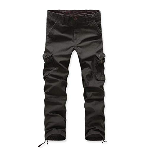 Allywit Men's Assault Tactical Pants Lightweight Cotton Outdoor Military Combat Cargo Trousers Big and Tall Dark Army Green