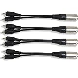 GLS Audio 6 Inch Patch Y Cable Cords - XLR Male To Dual RCA Male Cables - 6