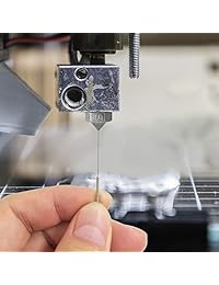 AFUNTA 15 piezas M6 3D impresora boquillas de acero inoxidable impresión cabezales extrusor compatible 0.069 in E3D Makerbot & ANET A8 & Creality CR 10, 5 tamaños (0,2 0,4 0,6 0,8 0.039 in) + 5 tamaños de agujas de limpieza