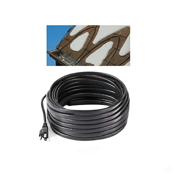 H&G lifestyles Roof Snow DeIcing Kit SelfRegulatingPlugin Ready Heat Cable 140 feet 8 Watts
