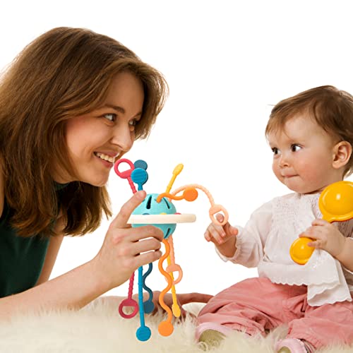 Montessori Sensory Toys for 612+ Months, Pull String Activity for Baby