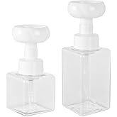 PACKOVE Foaming Soap Dispenser Bottles Flower Shape Foam Pump Bottles Clear Soap Dispenser Bathroom Refillable Pump Bottle for Liquid Hand Dispenser