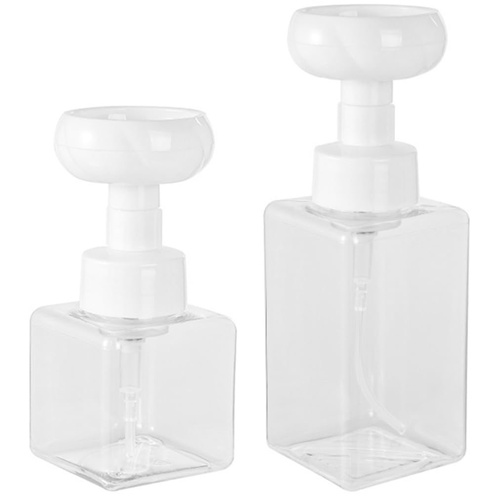 Photo 1 of PACKOVE Foaming Soap Dispenser Bottles Flower Shape Foam Pump Bottles Clear Soap Dispenser Bathroom Refillable Pump Bottle for Liquid Hand Dispenser