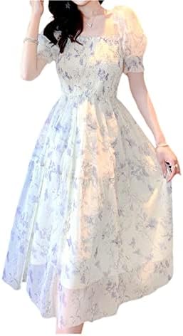 Generic Women's Floral Lace Mini Dress Korean Style Short Sleeve Prom Dress,  X-Small at Amazon Women's Clothing store