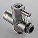 Shower Diverter Valve 3 Way Shower Diverter Valve Shower Head Adapter Shower Head Shut Off Valve Replacement Shower Head Splitter for Shower Arm Handheld Shower Head Attachment, Brushed Nickel