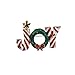 LUX ACCESSORIES Christmas Xmas Green White Red Holiday Candy Cane Brooch Pin
