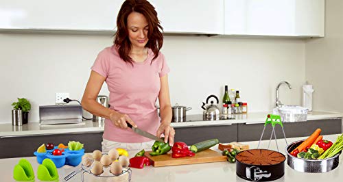 Instant Pot Accessories,Pressure Cooker Accessories Set for Instant Pot 5,6 Qt 8 Quart,with Steamer Basket/Non-stick Springform Pan/Egg Rack/Silicone Egg Bites Mold/Silicone Oven Mitts,8pcs - Thumbnail 7