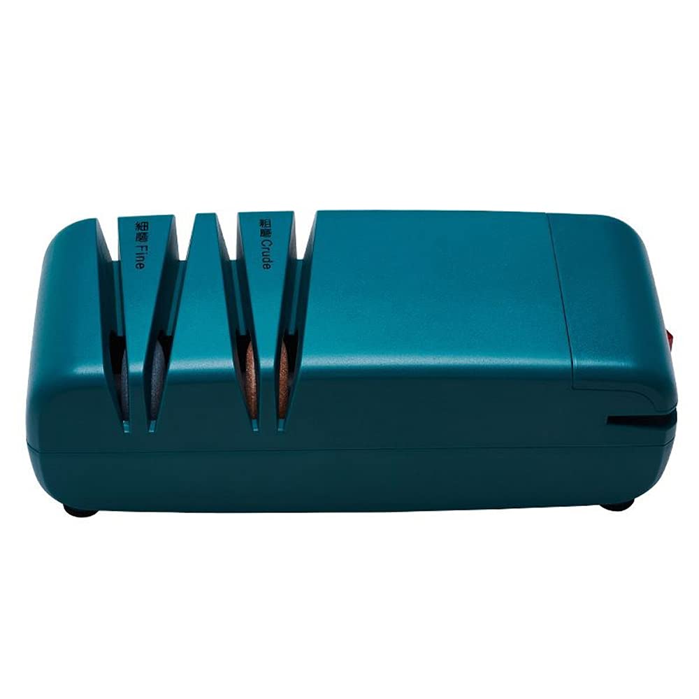 Electric Knife Sharpener, Diamond Coating, 60W Powerful Motor, Professional Knife Sharpener, Three-in-One Sharpener for Kitchen Knives, Scissors and Screwdrivers (Dark Green)