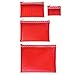 Multi Purpose 4 Pieces Mesh Bag Set for Travel, Office Supplies, Cosmetic, Paper, Bill and Credit Card Bag (Red)