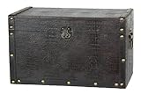 Vintiquewise(TM) Decorative Leather Wooden Trunk/Box
