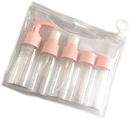 Travel Smart Travel Bottle Set,Leak Proof Travel Bottles for Makeup Cosmetic Toiletries Liquid (Pink)