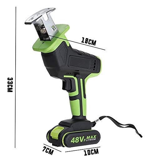 SIRUL 48V Säbelsäge, mit Lithium-Ionen-Batterie, LED-Arbeitslampe, 4 Klingen, Akku-Säbelsäge, Variabler Drehzahlregelung… – Bild 8