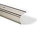 M-D Building Products 43878 M-D Fluted Stair Edging, 36 In L W X 1-1/8 In H, Aluminum, Pewter, Pack of 1, 3 Foot