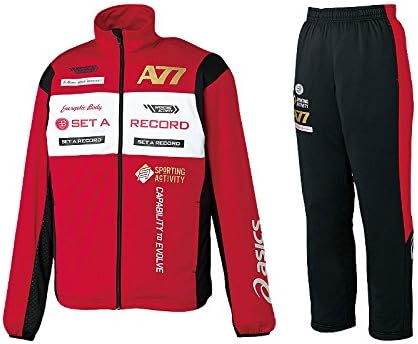 Amazon Asics アシックス 7 トレーニングジャケット パンツ上下セット Xat701 Xat801 ジャージ Ss 2390 9023 レッドｘブラック コート ジャケット 通販
