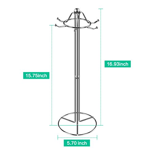 SINGAYE Utensil Stand Kitchen Tools Rack 304 Stainless Steel Holders 16.1 inch, 6 Hooks for Spoon,Soup Ladle,Pasta Server, Spatula etc.