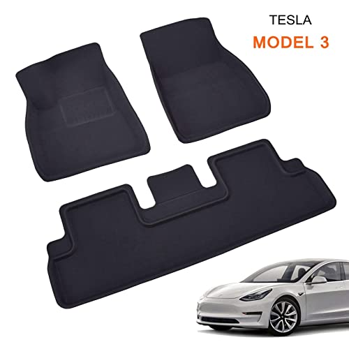 Tesla Model 3 Floor Mats All Weather AntiSlip car Floor Liner Waterproof Custom Fit 20172022