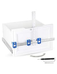 JELA   Tirador de madera para armario Jig más rápido y preciso, guía de perforación de madera Jig (medida de pulgada)