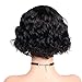 Quantum Love Lace Front Human Hair Wigs Natural Wave Side Part Wig Short Bob Brazilian Remy Human Hair Wigs for Women Natural Black Color