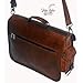 Leather Messenger Handmade Bag Laptop Bag Satchel Bag Padded Messenger Bag School Bag 16X12X5 Inches Brown ... (18 inch)