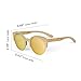 Ynport Mens/Womens Polarized Kat-Eye Bamboo Sunglasses,Wooden Coated Sunglasses, Vintage Eyewear, Floating in Water,for Men and Women
