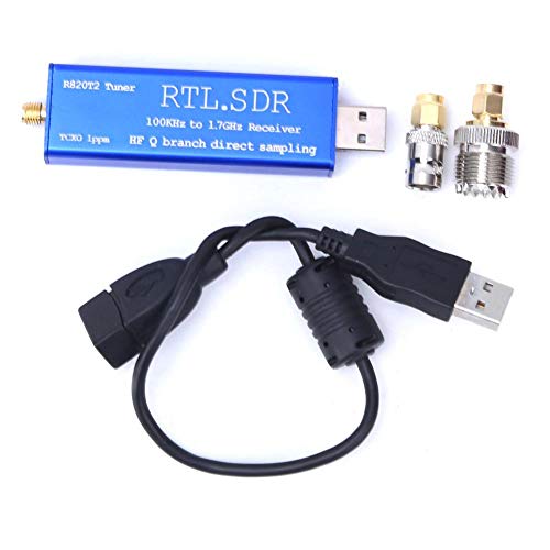 Tuner Receiver 100KHz-1.7GHz Tuner Receiver USB Powered UHF VHF RTL-SDR Receiver RTL2832U + R820T2 Chipset