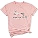 Wedding Bridal Party Gifts Women Funny Honeymooning Tshirt O Necck Short Sleeve Tops T-Shirt Size XL (Pink)