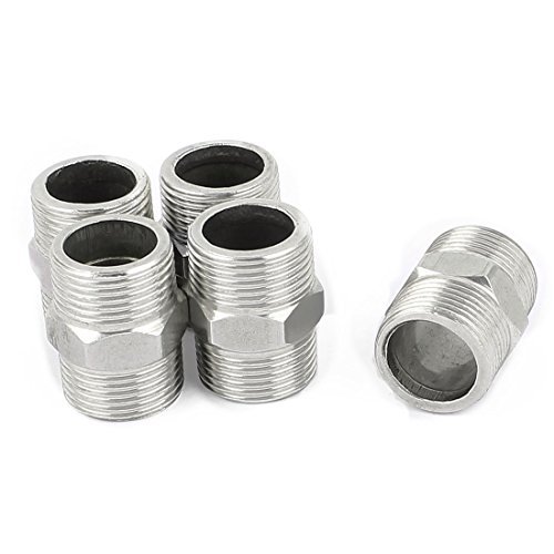 DealMux 3/4BSP to 3/4BSP Male M/M Threaded Hex Reducing Bushing Pipe Tube Adapter 5 Pcs