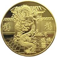 2024 Chinese New Year Coins Dragon Coins Decorations Gold